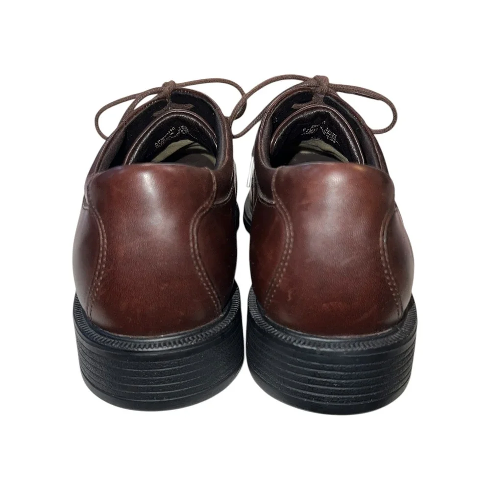 Rockport Mahogany Brown Leather Lace Up Loafers Men's Size 10.5‎ Career